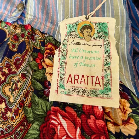 NEW Aratta Silent Journey Maxi Shirt Dress Veronica Medium Floral Boho Duster - Picture 4 of 8